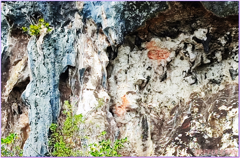 SUP秘境,史前壁畫,帛琉Palau,帛琉旅遊,日軍停機坪海蝕洞,洛克群島Rock Islands,無人島Airai Cave日軍藏身的鐘乳石洞,艾來州洛克群島