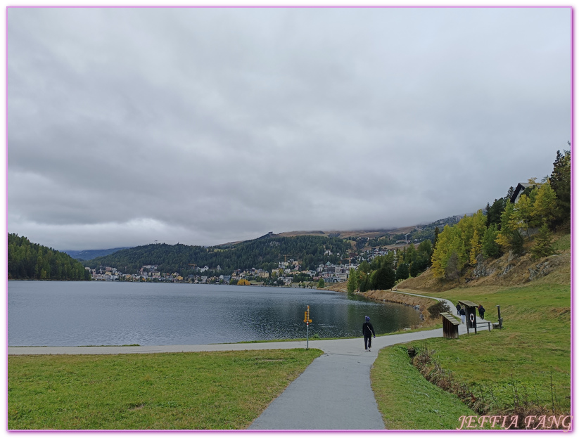 格勞賓登州Graubunden,歐洲Europe,歐洲旅遊,瑞士Switzerland,聖莫里茲St. Moritz,聖莫里茲湖及市區