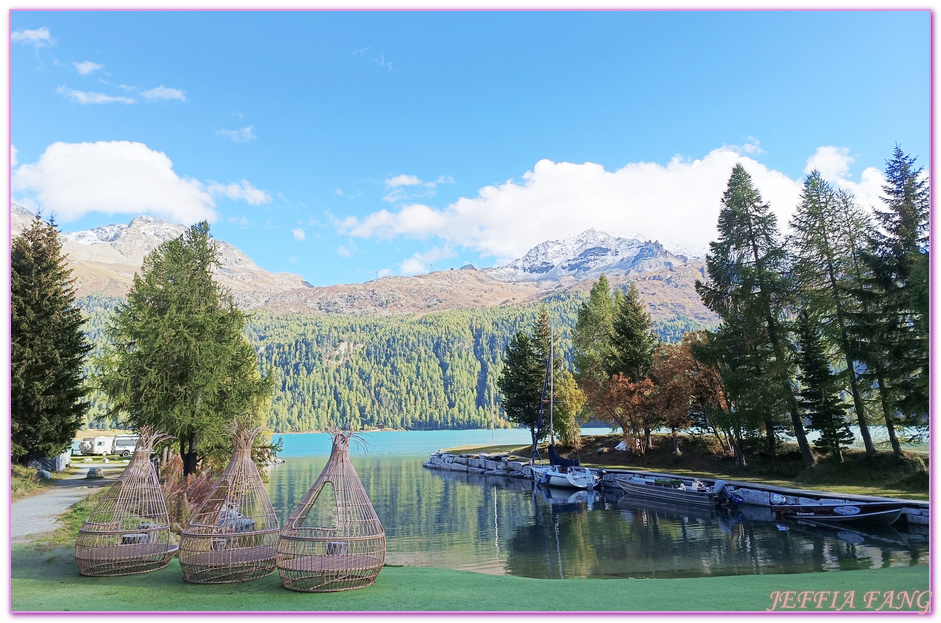 Biking,Ｈiking,Lake Champfer尚菲爾湖,Pappalou Restaurant,席爾瓦普拉納Silvaplana,席爾瓦普拉納湖Silvaplana Lake,格勞賓登州Graubunden,歐洲Europe,歐洲單車之旅,歐洲旅遊,聖莫里茲St. Moritz