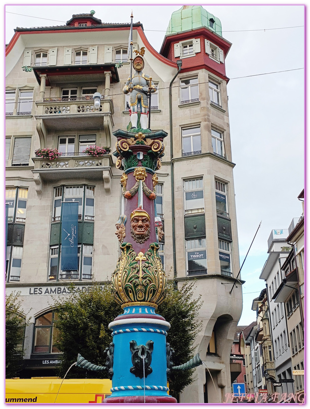 卡貝爾橋,天鵝廣場Schwanenplatz,歐洲Europe,歐洲旅遊,獅子紀念碑,琉森Lucerne,琉森Luzern,琉森老城區,瑞士Switzerland,盧森