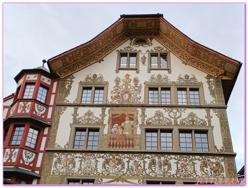 卡貝爾橋,天鵝廣場Schwanenplatz,歐洲Europe,歐洲旅遊,獅子紀念碑,琉森Lucerne,琉森Luzern,琉森老城區,瑞士Switzerland,盧森