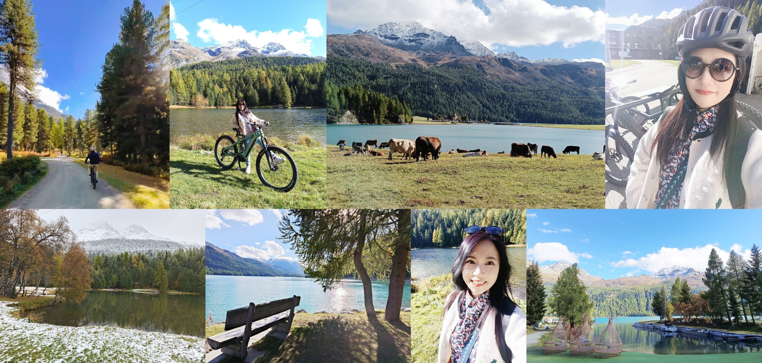 Biking,Ｈiking,Lake Champfer尚菲爾湖,Pappalou Restaurant,席爾瓦普拉納Silvaplana,席爾瓦普拉納湖Silvaplana Lake,格勞賓登州Graubunden,歐洲Europe,歐洲單車之旅,歐洲旅遊,聖莫里茲St. Moritz