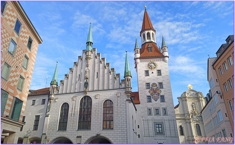 德國Germany,德國旅遊,慕尼黑Munich,慕尼黑中世紀老城區Altstadt,新市廳New Town Hall,歐洲Europe,歐洲旅遊,瑪利亞廣場Marienplatz,舊市政廳Altes Rathaus,農夫市集Viktualienmarkt