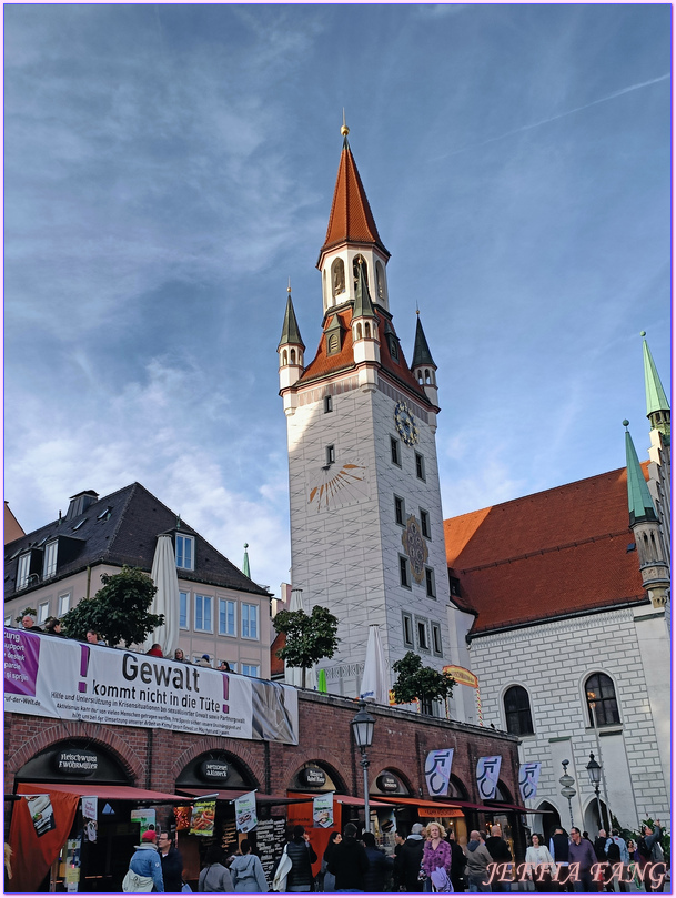 德國Germany,德國旅遊,慕尼黑Munich,慕尼黑中世紀老城區Altstadt,新市廳New Town Hall,歐洲Europe,歐洲旅遊,瑪利亞廣場Marienplatz,舊市政廳Altes Rathaus,農夫市集Viktualienmarkt