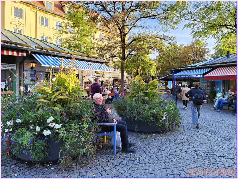 德國Germany,德國旅遊,慕尼黑Munich,慕尼黑中世紀老城區Altstadt,新市廳New Town Hall,歐洲Europe,歐洲旅遊,瑪利亞廣場Marienplatz,舊市政廳Altes Rathaus,農夫市集Viktualienmarkt