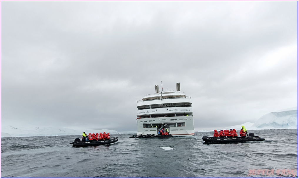 世界極地之旅,冰山,冰架,冰棚,冰脂,南極Antarctica,南極冰原,南極旅遊,南極登島,威爾米娜灣Wilhelmina Bay,微破冰,接岸冰,普拉塔海峽Plata Passage,龐洛PONANT郵輪星輝號LE LYRIAL